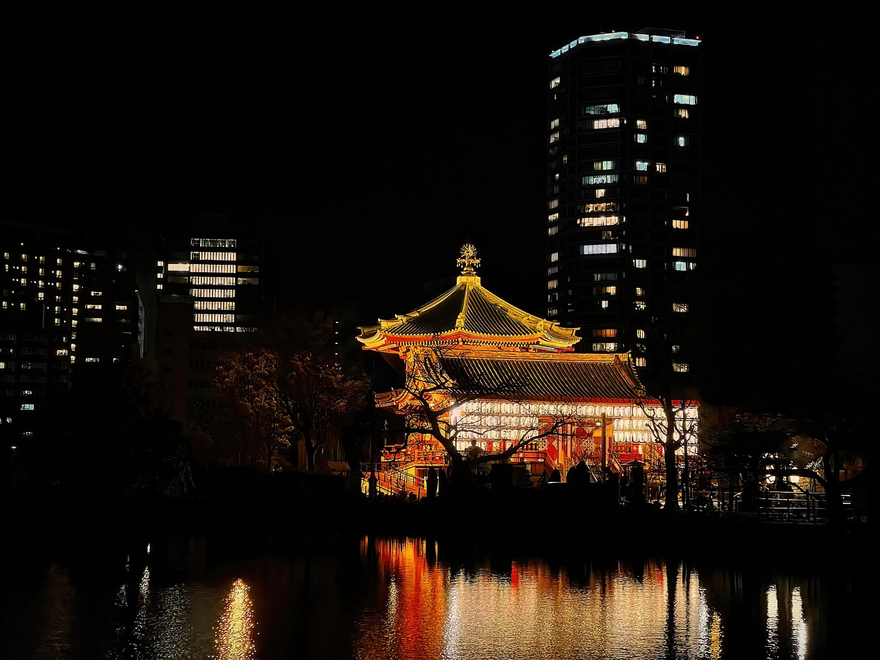 上野公園の夜景