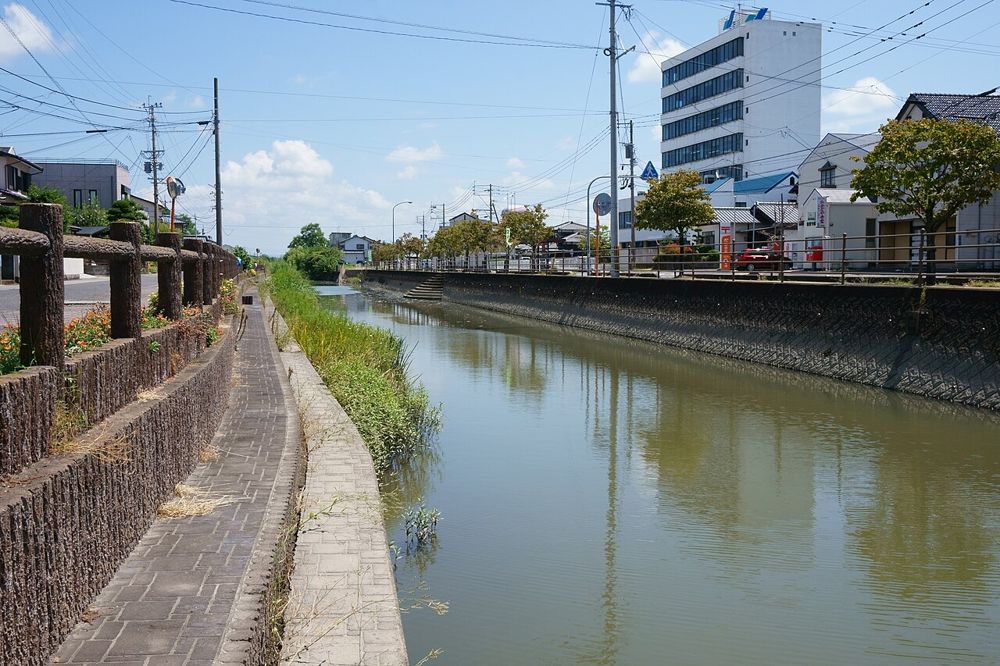 佐賀市今宿町と佐賀江(水路)の現在の景色