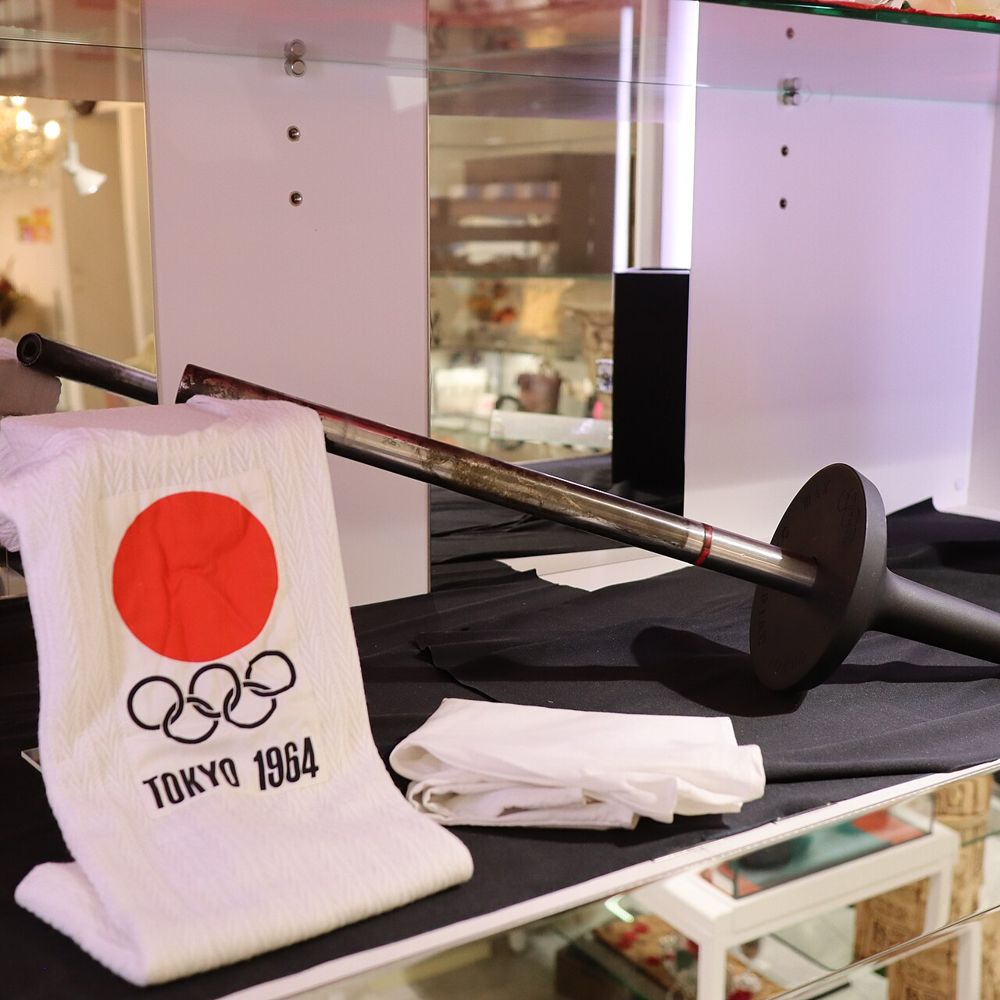 1964年東京オリンピックのトーチの展示